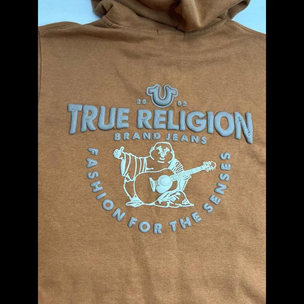 True Religion‎ Core Brown Zip Up Hoodie Sz Medium